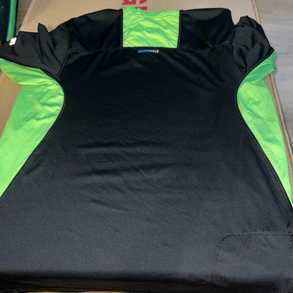 Russell Black and Green Athletic Shirt